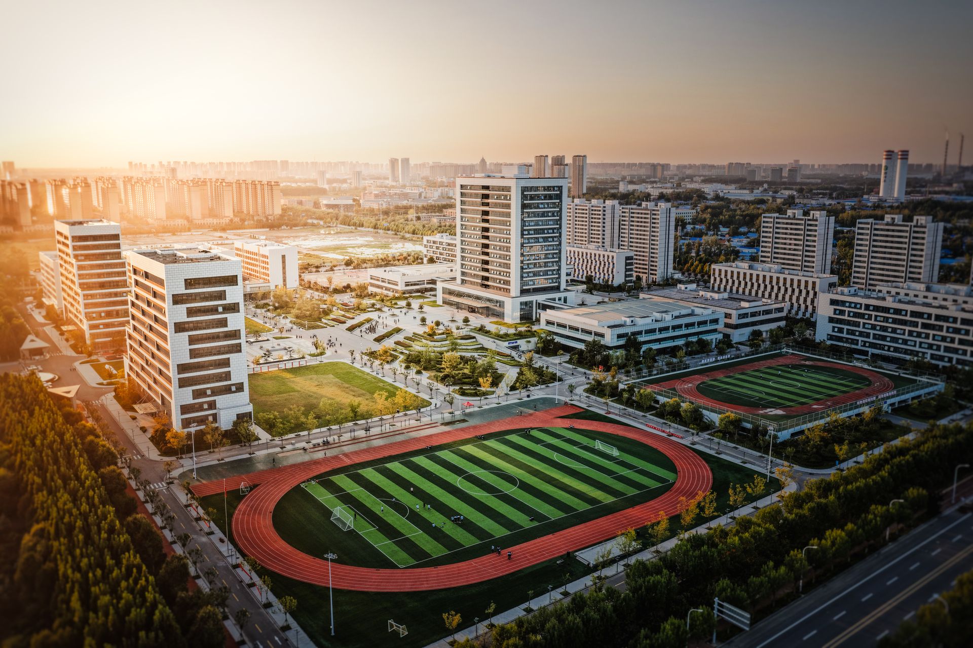学校全景航拍